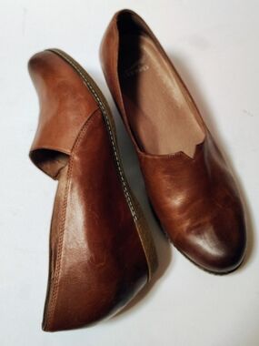 Dansko Liliana Women's Brown Leather Slip On Wedge Hidden Heel Comfort Shoes 41